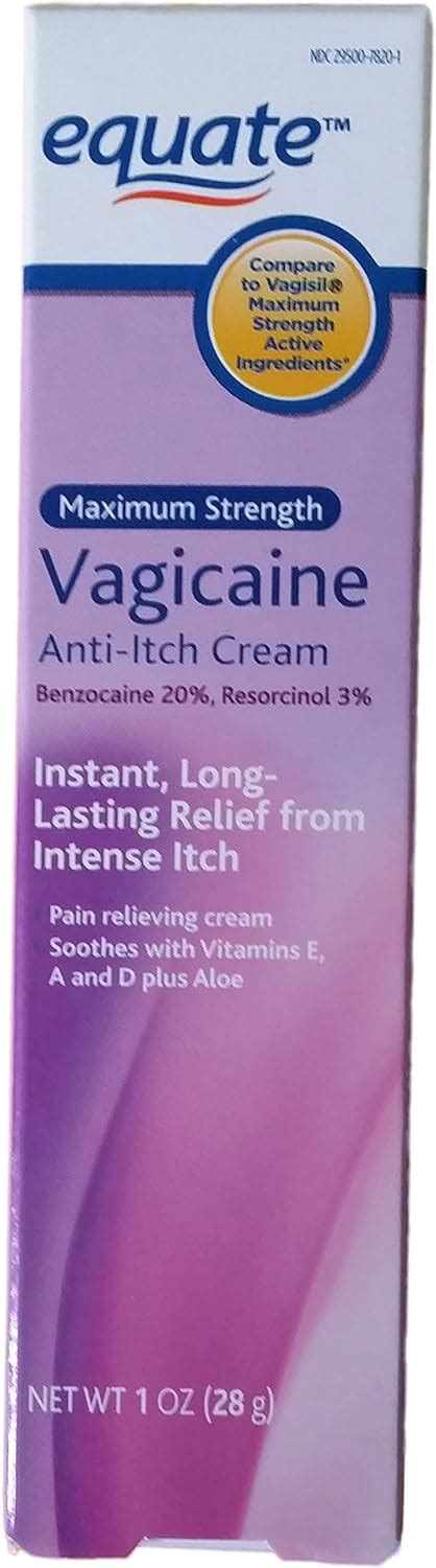 Amazon Maximum Strength Vagicaine Anti Itch Cream 1oz By Equate