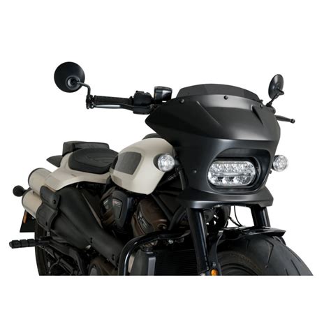 Puig Fury Sport Semi Fairing Matt Black Harley Davidson Sportster S