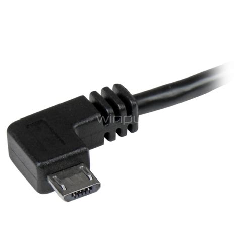 Cable De M Micro Usb Con Conector Acodado A La Derecha Startech