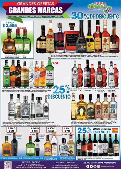 Ofertas Bodegas Alianza En Vinos Y Licores Del Al De Agosto