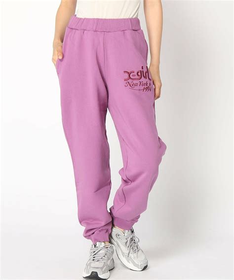 X Girl｜embroidered Mills Logo Sweat Pants パンツ X Girl Rakuten Fashion