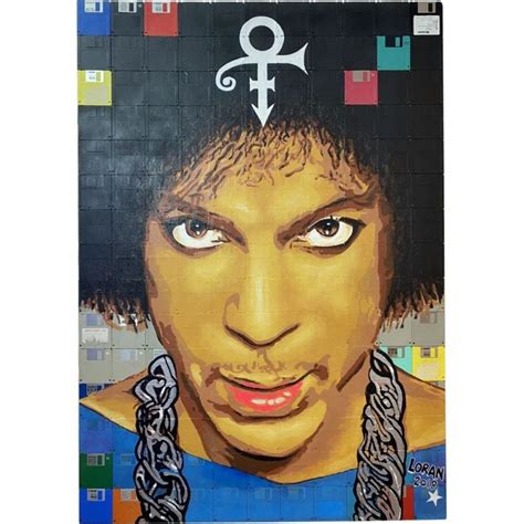 Acrylique Vintage Sur Floppy Disk Prince De Loran 2018 Artiste De