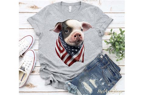 Patriotic Pig Png Sublimation Png By Helartshop Thehungryjpeg