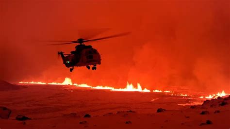 Volcano Erupts On Iceland’s Reykjanes Peninsula Weeks After Town Evacuated