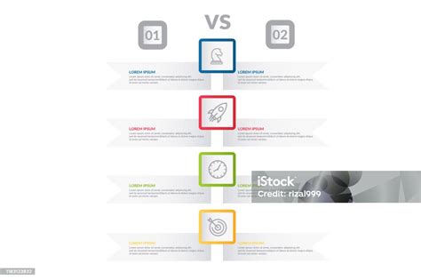 Comparison Infographic Flow Chart Design Stock Illustration Download
