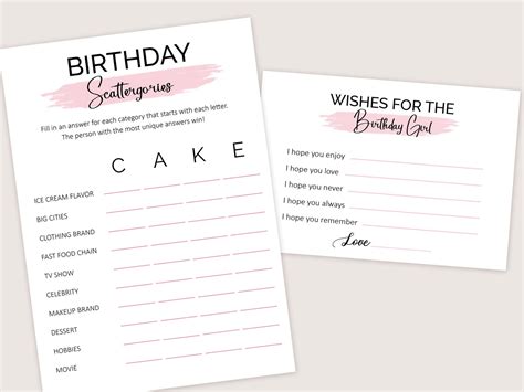 Birthday Games for Her Birthday Party Games for Women Game - Etsy