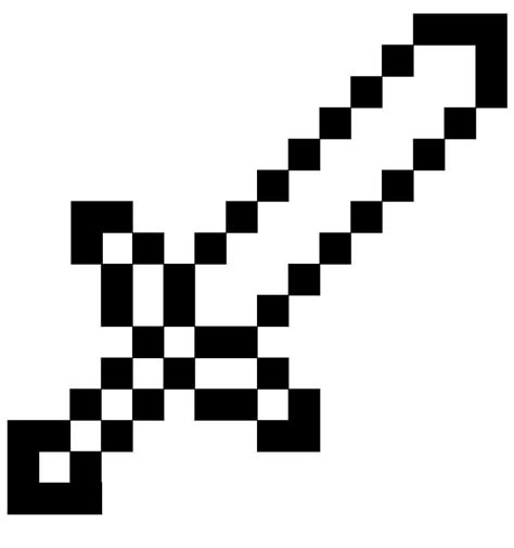 Minecraft Sword coloring page - Download, Print or Color Online for Free