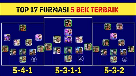 Top Formasi Bek Terbaik Di Efootball Mobile Youtube