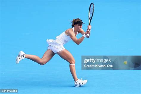 Ludmilla Samsonova Of Russia Plays In The Singles First Round Match