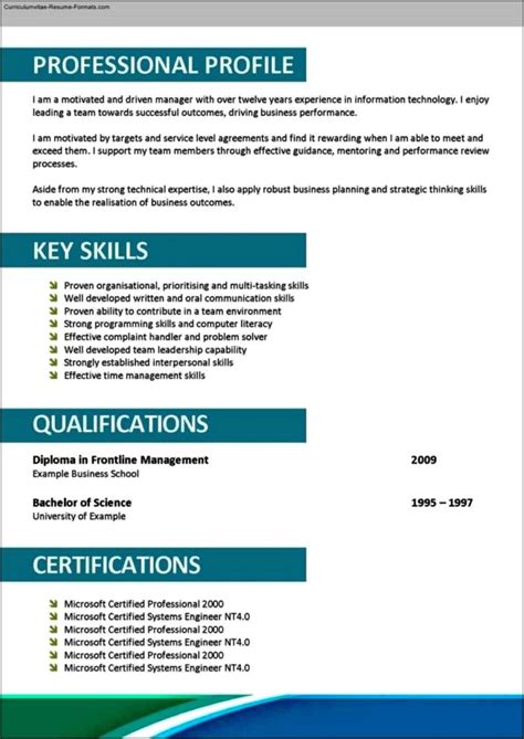 Resume Template Doc Free Samples Examples Format Resume