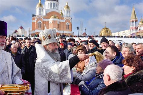 Orthodox Holiday of Epiphany in Kiev Editorial Image - Image of baptism ...