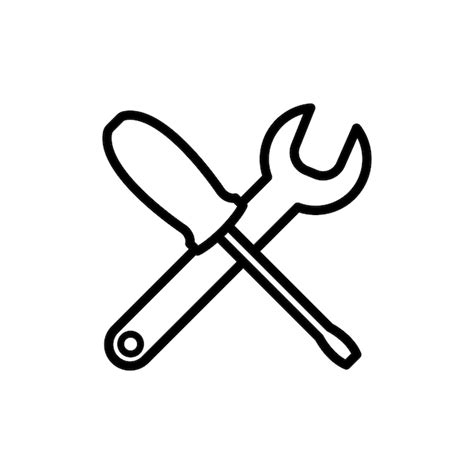 Premium Vector Wrench And Screwdriver Icon Design Vector Template