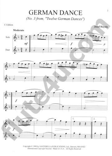 Sheet Music Classical Duets Various Flutes Carolyn Nussbaum