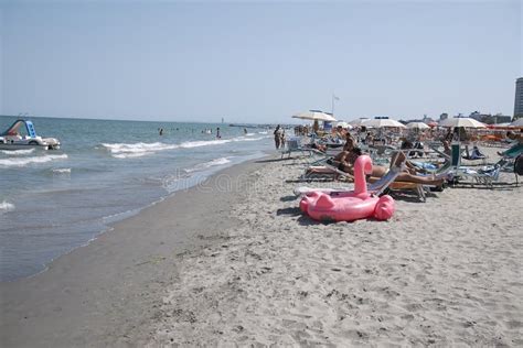 View of Milano Marittima Beach Editorial Stock Photo - Image of ...