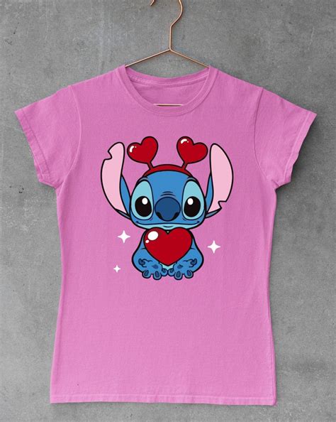 Stitch with hearts női póló Pólóügynökség