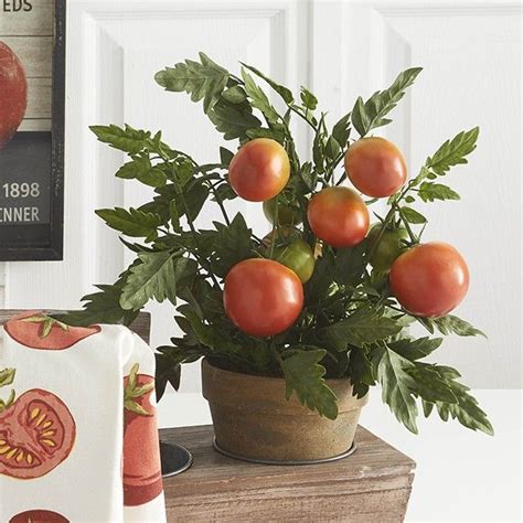 Artificial Potted Tomato Plant Garden Design Vertical Garden Diy