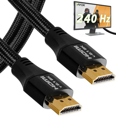 KABEL HDMI 2 1 8K PRZEWÓD ULTRA HIGH SPEED 48Gbps eARC FHD 240Hz VAYOX