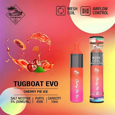 Best Tugboat Evo Puffs Cherry Pie Ice Disposable Vape Tugboat Dubai