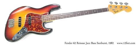 Fender 62 Reissue Jazz Bass Sunburst 1982 The Twelfth Fret