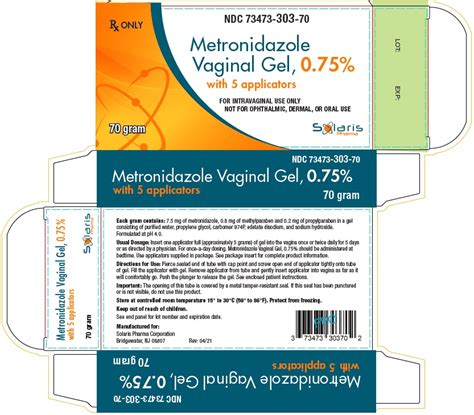 Dailymed Metronidazole Gel