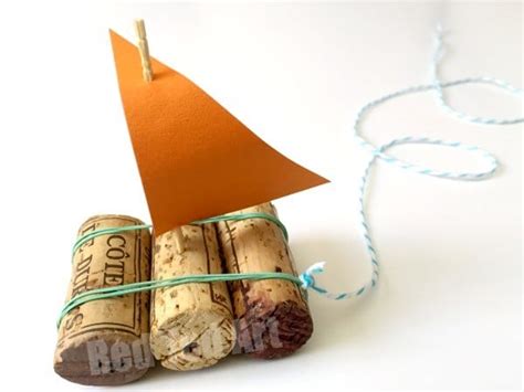 Easy Cork Boats - Pirate Ships - Red Ted Art