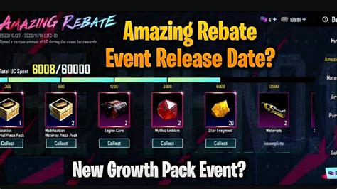 New Amazing Rebate Event Release Date PUBG MOBILE UC Spending Event