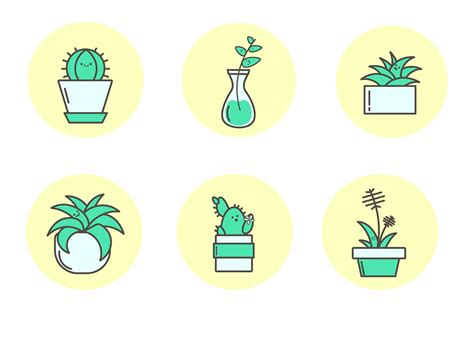 Растения, иконки / plants icons on Behance