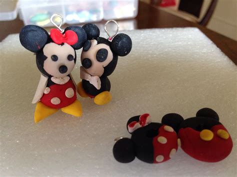 Micky Minnie Mouse Polymer Clay Arts And Crafts Disney Characters Art And Craft Modeling