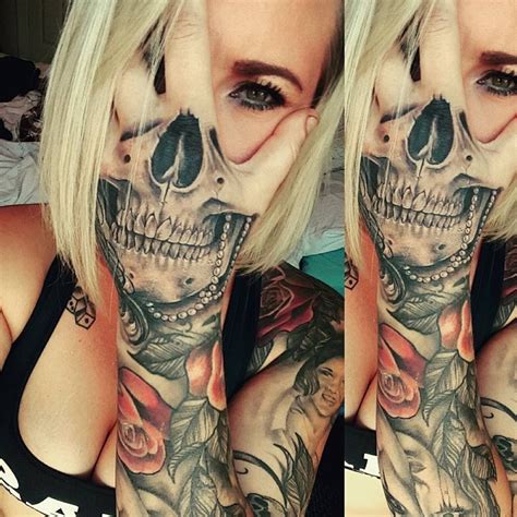 Skull Female Tattoo Printable Calendars At A Glance