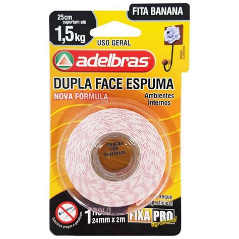 Fita Dupla Face Adelbras Fixa Pro Espuma TOP IP DISTRIBUIDORA