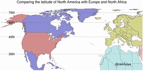 Comparing the latitude of Europe and North America : r/educationalgifs