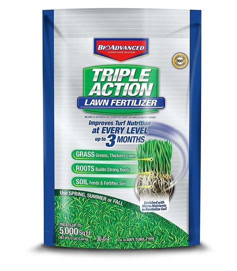 BioAdvanced Triple Action Lawn Fertilizer Science Based Solutions Weed