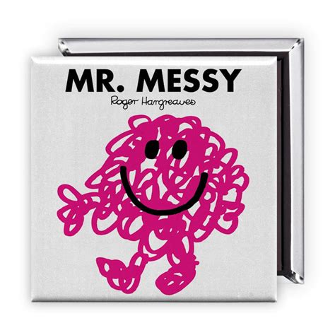 Personalised Mr. Messy Square Magnet