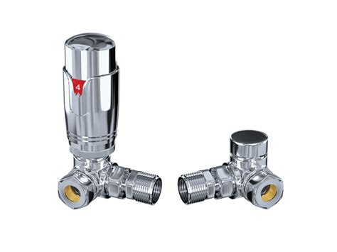 Corner Thermostatic Radiator Valves Chrome Pair Walshs Superstoreie