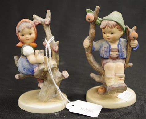 Apple Tree Girl And Boy Hummel Figurines Cm Goebel Ceramics