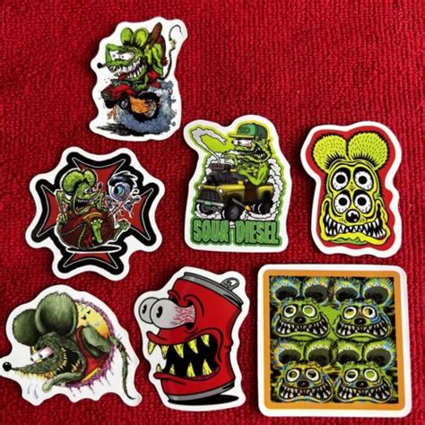 Rat Fink Mouse Ed Big Daddy Roth Hot Rod Art Vinyl Decal Sticker