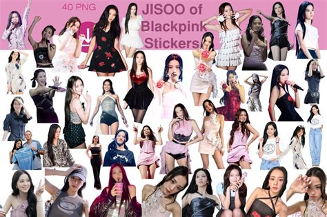 Jisoo of Blackpink Stickers Digital Printable 40 PNG High-quality Blackpink Stickers - Etsy