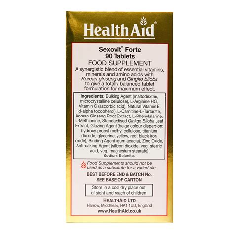 Healthaid Sexovit Forte 90 Tablets Victoriahealth