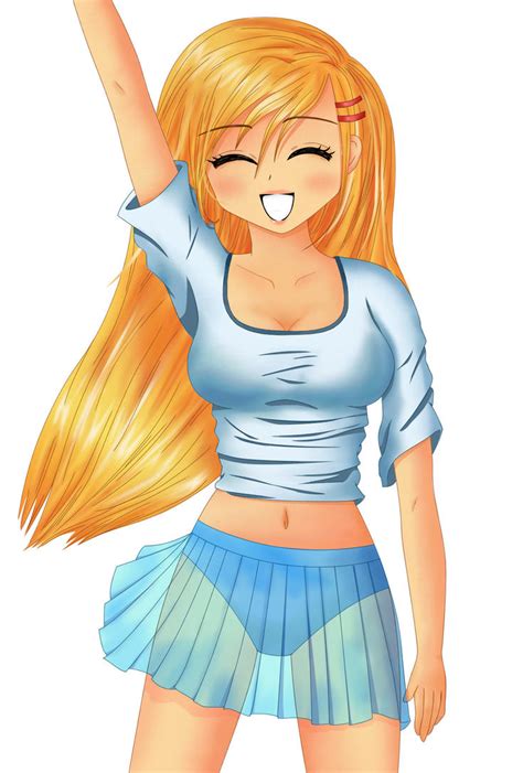 Anime Girl Waving by Jezzi-P on DeviantArt