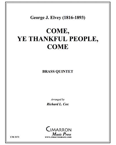 Come Ye Thankful People Come Sheet Music By George Job Elvey Nkoda