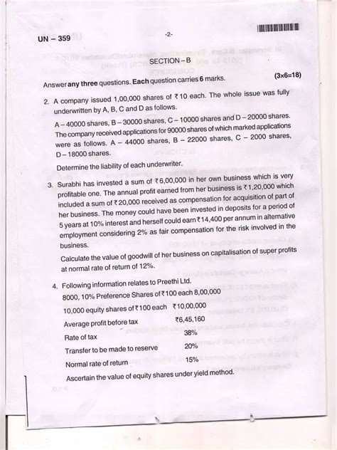 Corporate Accounting Question Paper With Answers Pdf Instapdf