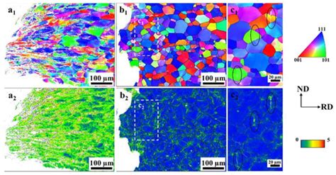 EBSD Microstructure Of The Fracture Surface A1 A2 Sample Without