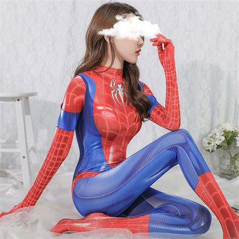 Sexy Hentai Spiderman Costume Bodysuit Open Crotch Cosplay CosplayWare
