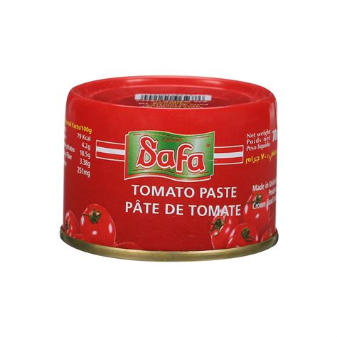 Safa Tomato Paste 70gm Sharjah Co Operative Society