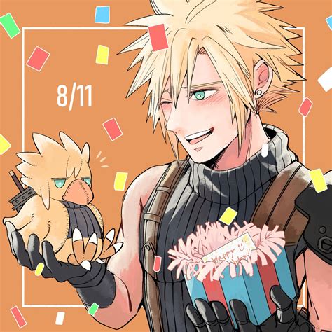 Cloud Strife And Chocobo Final Fantasy And 2 More Drawn By Nnnmmg0725