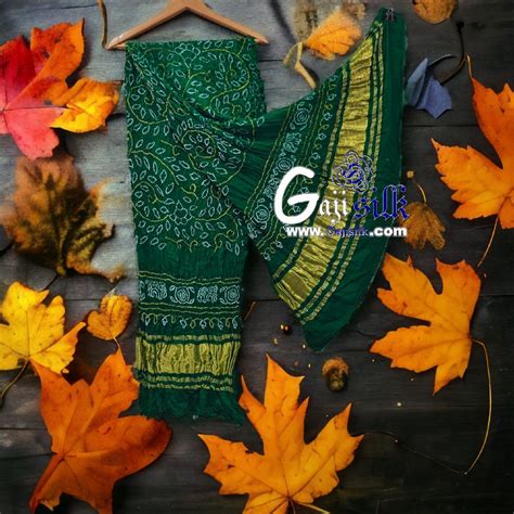 Gaji Silk Dupatta Bandhani Original Pure Silk Bandhej Loom