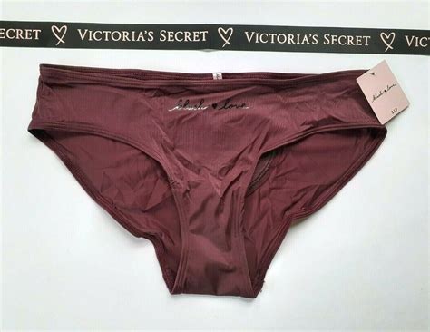 Victorias Secret BLUSH Love Sheer Heart Cutout SEXY Bikini Panty Silky