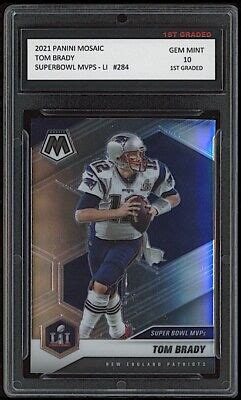 Tom Brady Panini Mosaic St Graded Patriots Nfl Superbowl Li