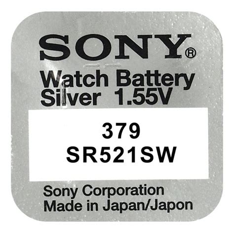 10 X Sony 379 Mini Silver Battery SR 521 SW G0