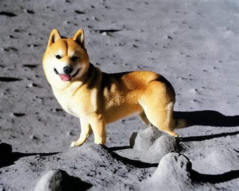 Hyper Realistic Shiba On The Moon First Shiba On The Stable